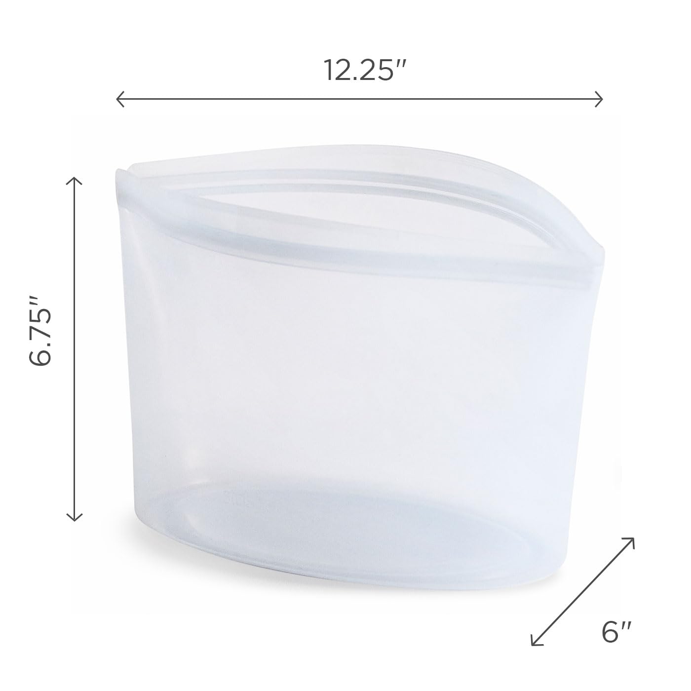 Stasher Premium Silicone Reusable Food Storage Bowl, Clear, Microwave, Sous Vide, Dishwasher, Oven and Freezer Safe, BPA Free, Leak-free, Eco-friendly, 4-Cup Bowl