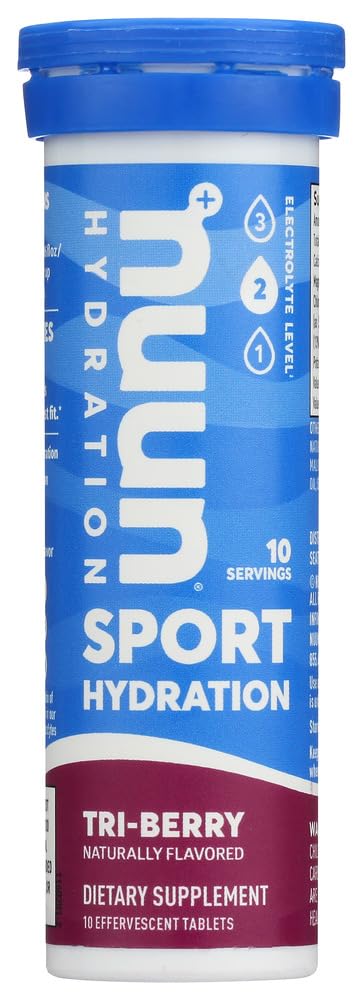 Nuun Active: Tri-Berry Electrolyte Enhanced Drink Tablets (3-Pack of 10 Tablets)