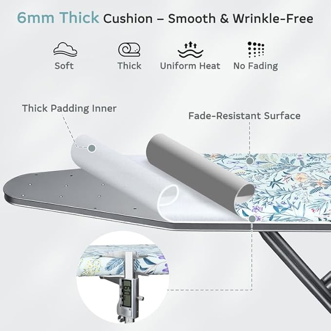 FIOBEE Ironing Board Cover and Pad Extra Thick Iron Board Pad