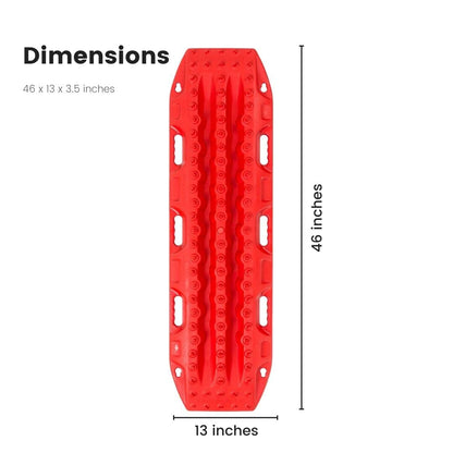 MAXTRAX | MKII FJ Red Vehicle Recovery Board | for 4WD, UV-Stabilized Flexible Nylon Material (MTX02FJR)