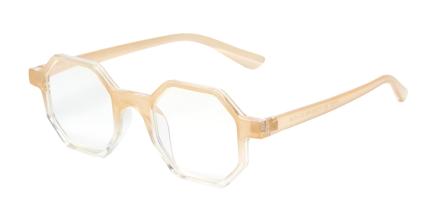Medspex R786C Blue Light Blocking Reading Glasses +3.0 Tan Crystal Men Women Trendy Computer Readers Gaming Work TV Phones