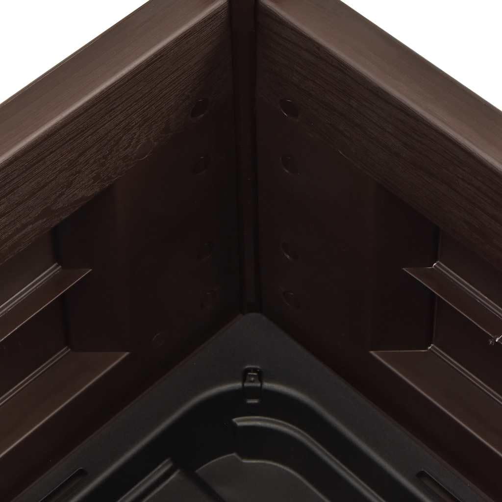 KPOUTRFG Stylish Indoor Outdoor Planter Box with Sleek Mocha Finish and Durable Garden Planter for Patio Square Raised Bed