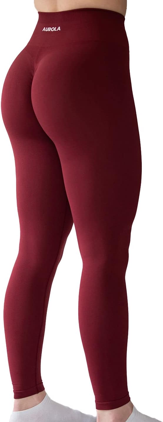 AUROLA Workout Leggings for Women Seamless Scrunch Tights Tummy Control Gym Fitness Girl Sport Active Yoga Pants