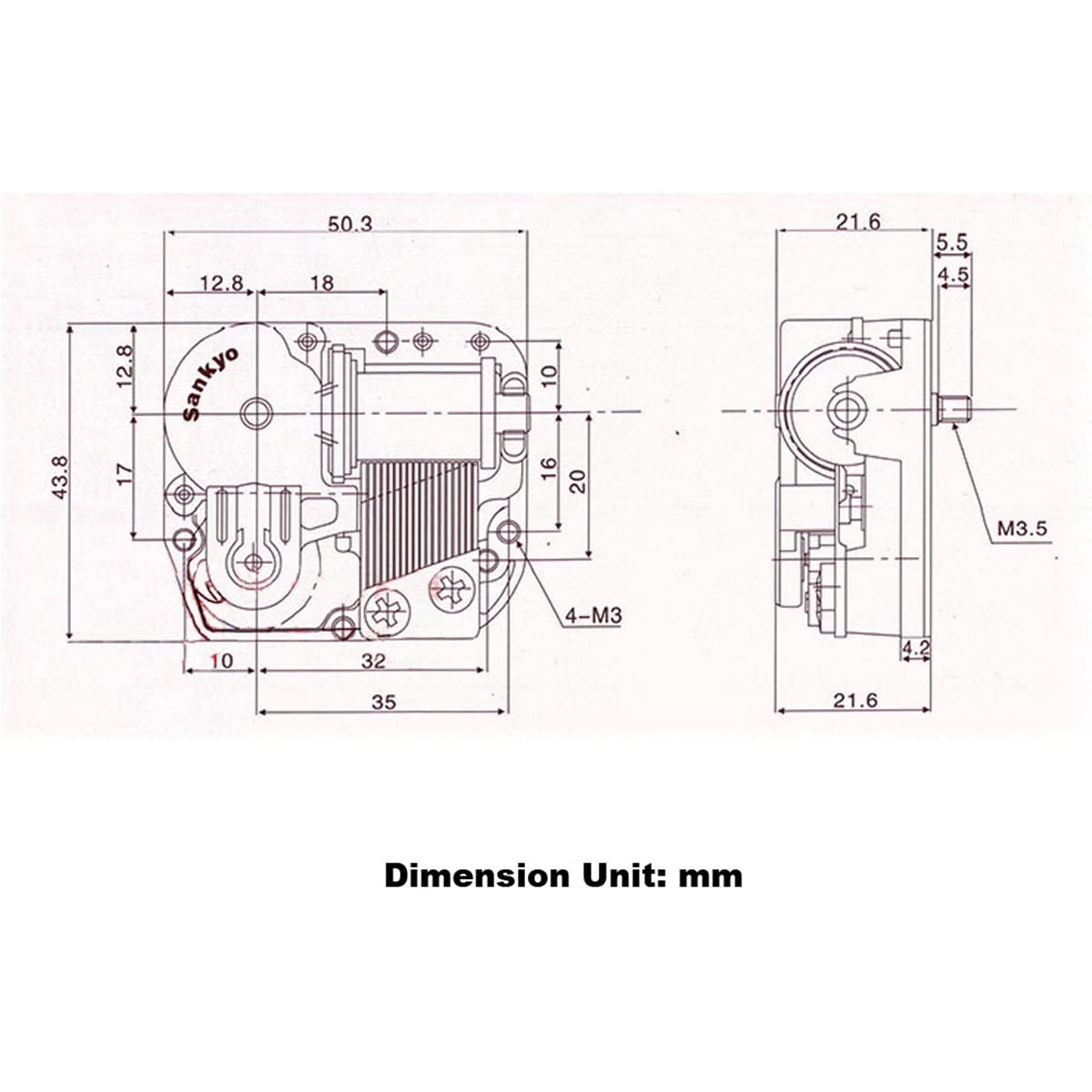 BinkeGG Play (Oh Christmas Tree) Music Box Spare Part Grey Wind Up Sankyo Musical Movement for DIY Music Boxes (65 Tunes Option)