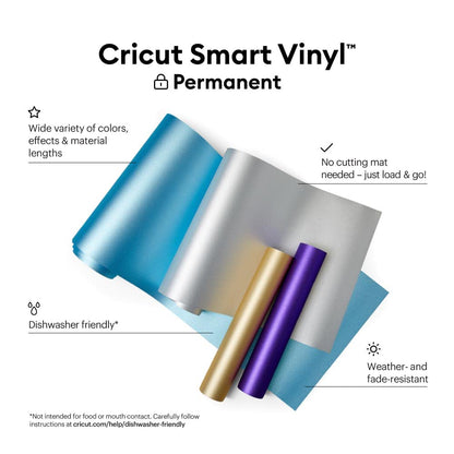 Cricut Smart Permanent Vinyl - Shimmer Purple, 3ft Roll (13'x36') for Explore and Maker 3 - Matless Cutting for Long cuts up to 12ft