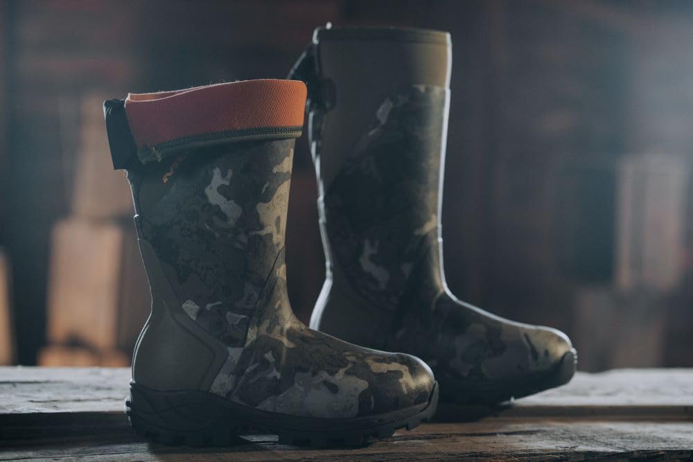 Muddy Outdoors Men's DV8 17" Rubber Boots Veil Canyon Hybrid 10 D