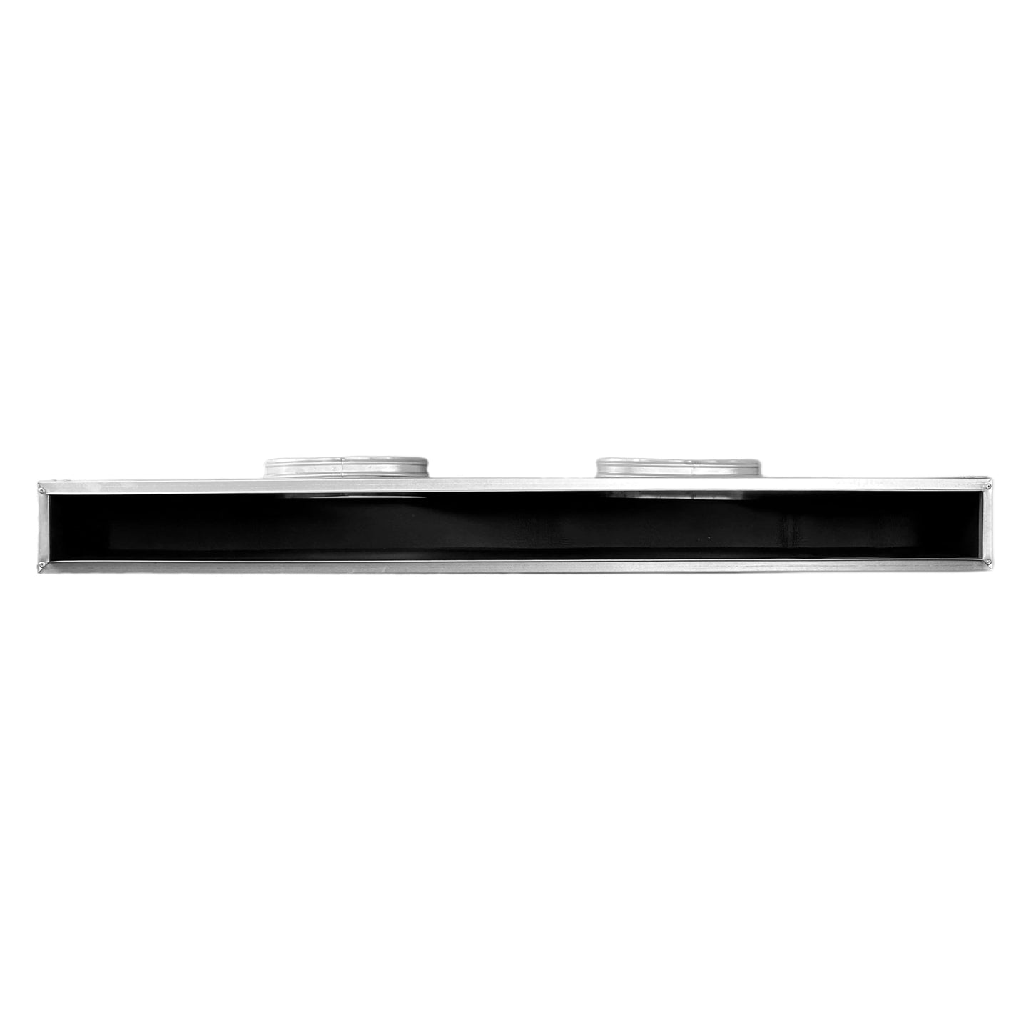 BUILDMART - 48" Plenum Box for [48" Linear Slot Diffuser - (2 Slot) Double Slot] Premium Insulated Galvanized Sheet Metal Plenum Box for Heating and Cooling - Texas Buildmart