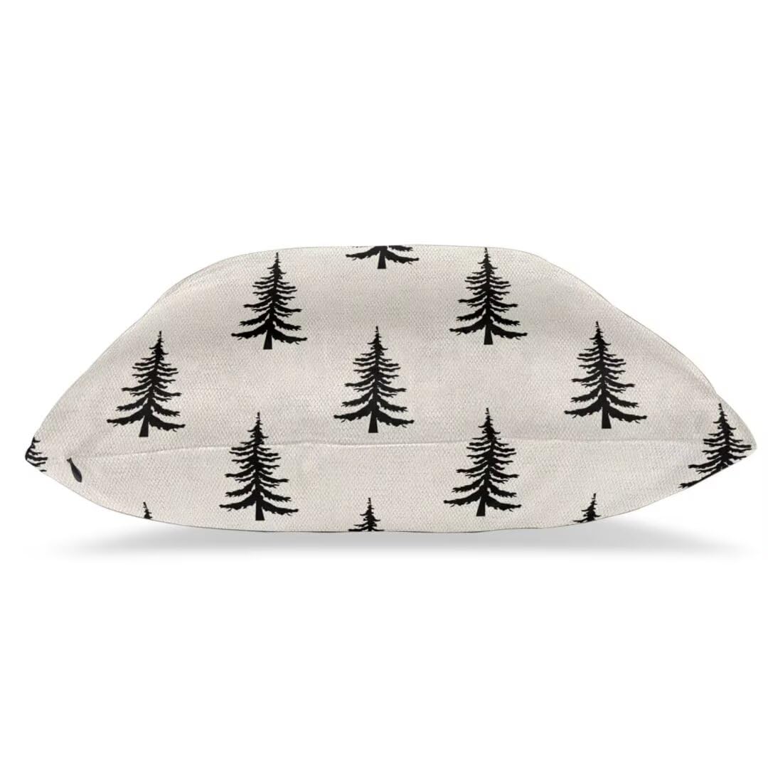 Sunshineyan Christmas Pillow Covers 22 x 22 Inch Set of 2, Black Chirstmas Tree Decorations Throw Pillow Covers Outdoor Winter Holiday Farmhouse Xmas Cushion Case Linen Square for Home Couch Sofa