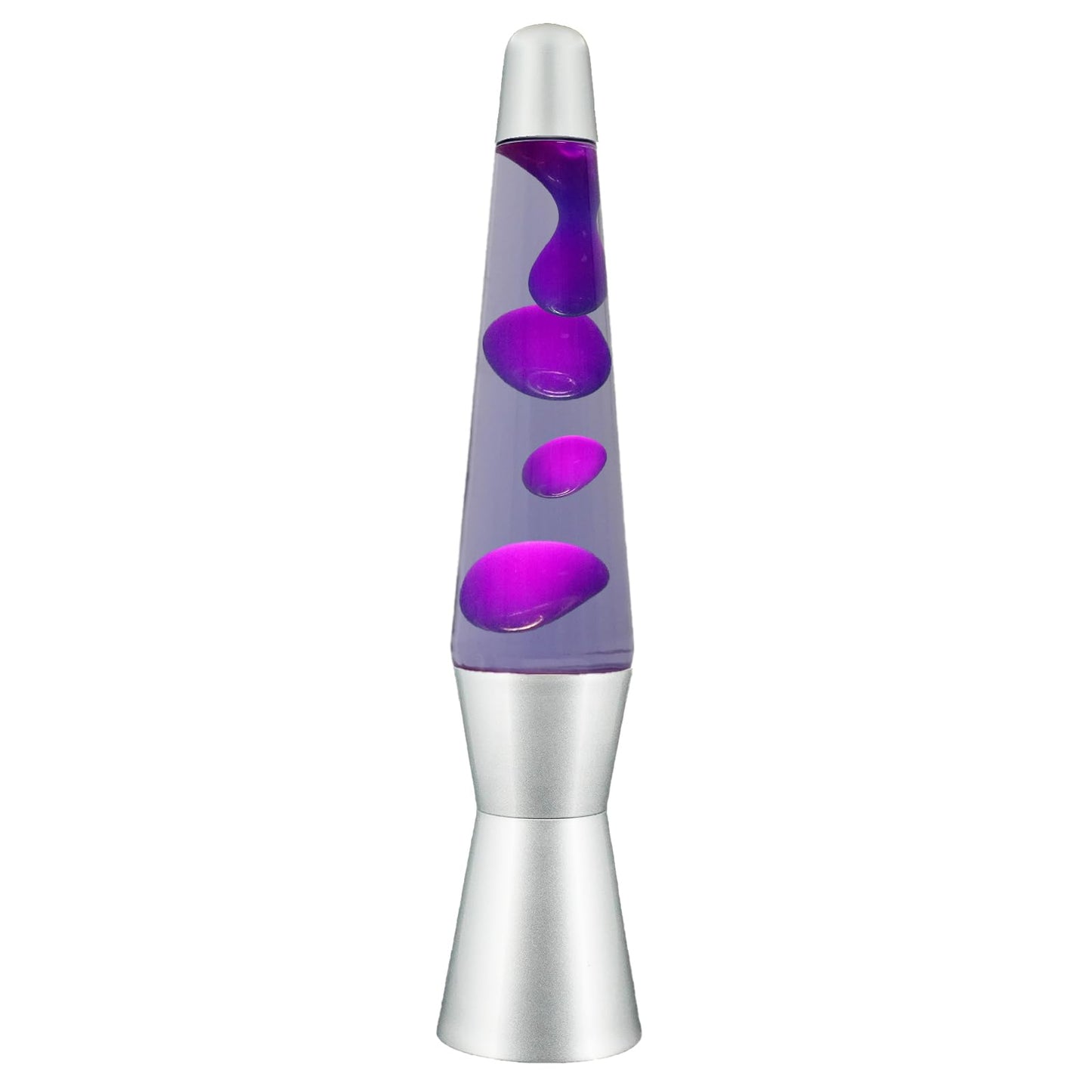 zhrisezlava 16 Inch Liquid Motion Lamps, Purple Wax Purple Liquid, Silver Base Motion Light, Relaxing Night Light, Retro Home Decor for Bedroom Office, Cool Gifts for Adults Kids.(2hao)