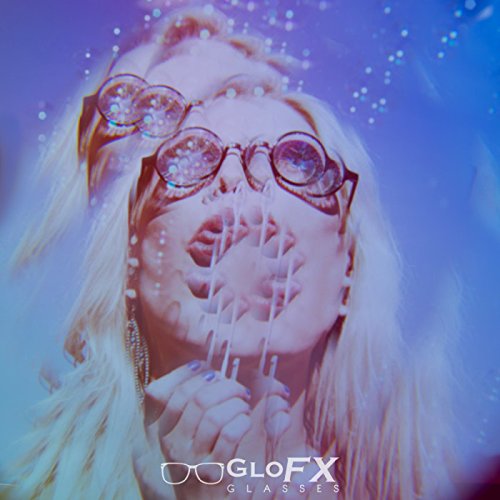 GloFX Ultimate Kaleidoscope Glasses - Black - Rainbow Edm Rave Light Diffraction Music Festival Eyewear (Black)