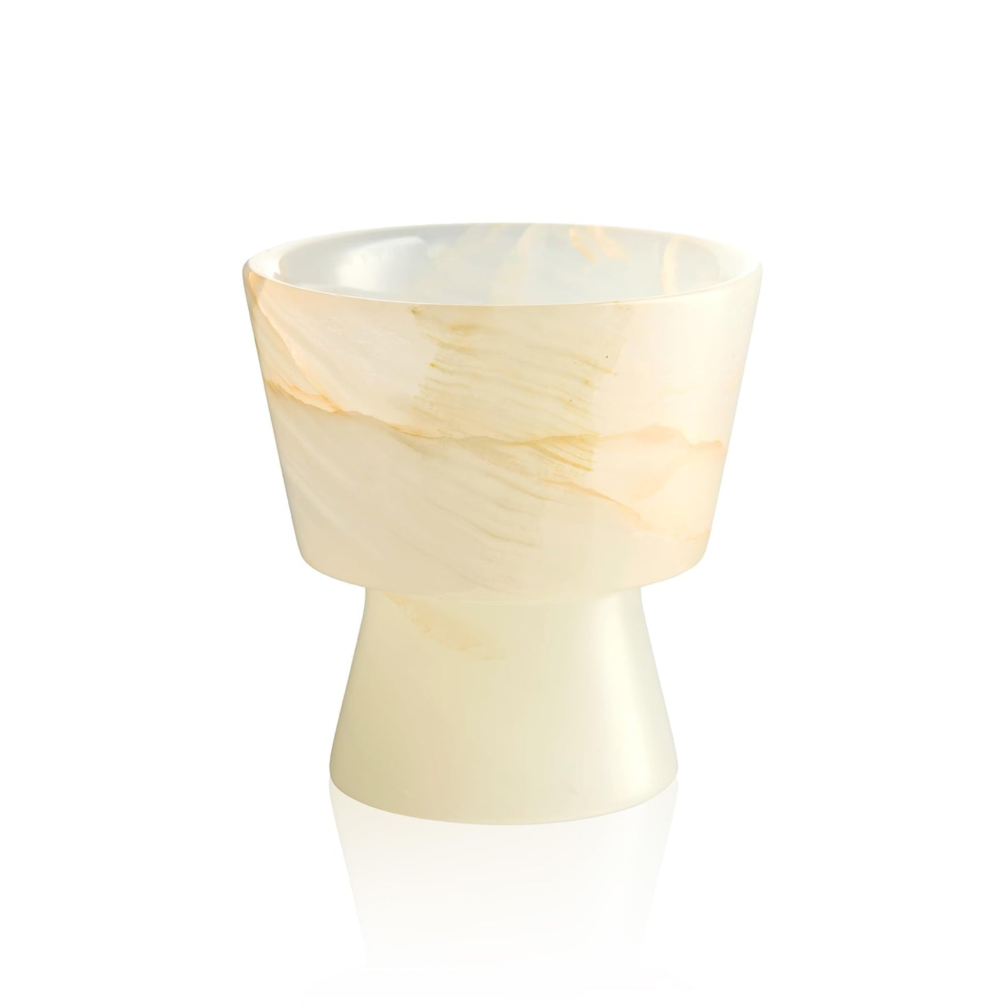 GarnCeilo Marble Candle Holder, Empty Tealight Candle Decor Holders, Amber White