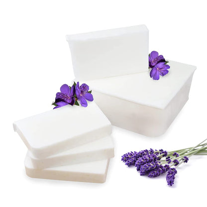Primal Elements Lavender Essential Oil Soap Base - Moisturizing Melt and Pour Glycerin Base for Crafting, Easy to Cut - 10 Pound