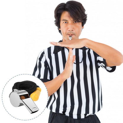 Whistle, Whistle for Coaches, Whistle for Teachers, Stainless Steel Whistles Coach Whistle with Lanyard Referee Whistle Loud Crisp Sound Sports Whistle for Adults Teachers Coaches Referees Officials