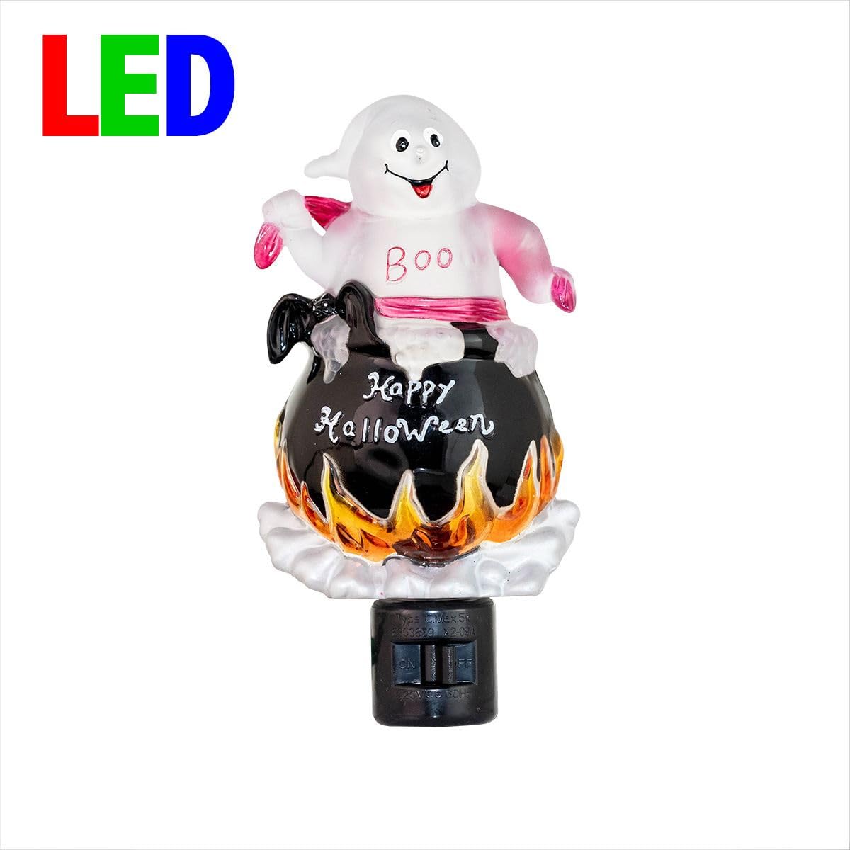 Novelty Lights LED Lamp Lamp Ghost in Cauldron Halloween Decoration Night Light with Swivel Plug