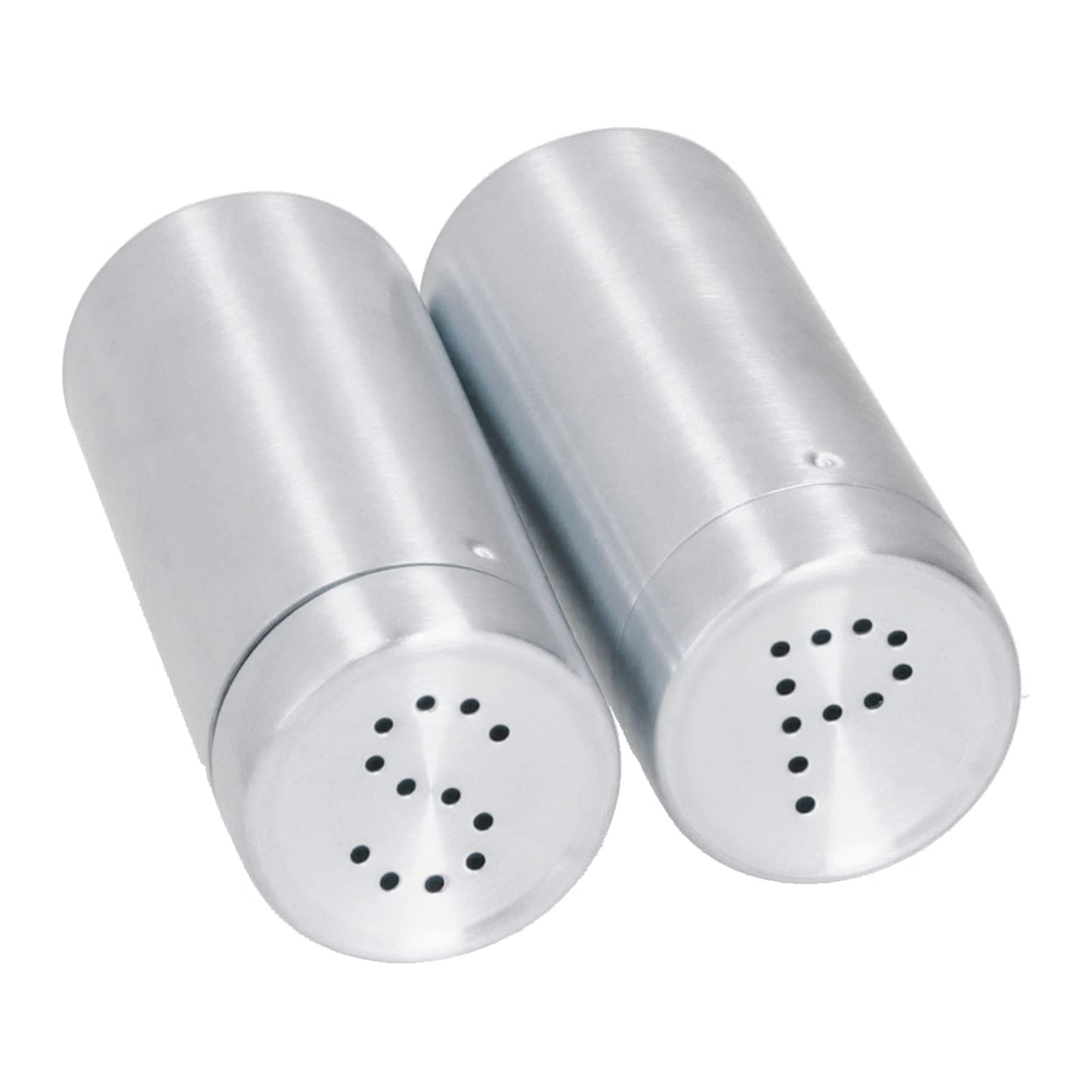 Salt Seasoning Bottle 2 Pcs Condiment Pots, Stainless Steel Jar Shakers Kitchen Container Tool, 1.5x1.5x3.4in 6.8oz Seasoning Shaker for Salt Cinnamon (Stainless