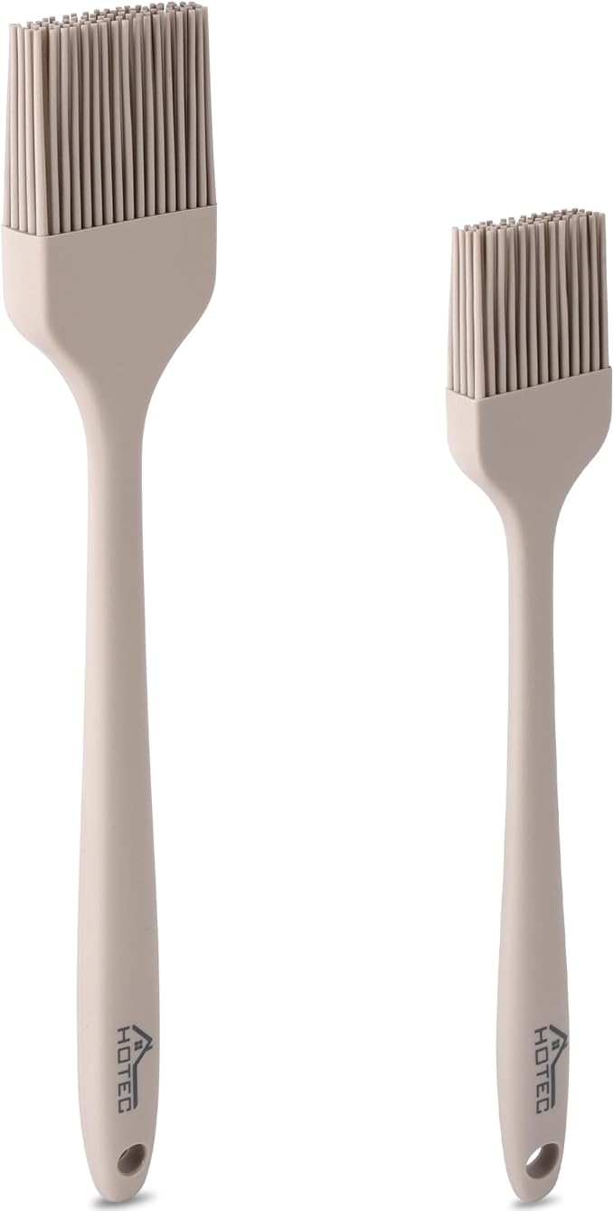 HOTEC Basting Brushes Silicone Heat Resistant Pastry Brushes Spread Oil Butter