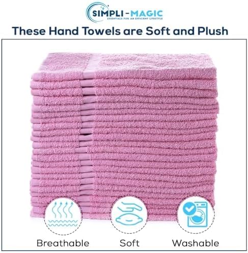 Simpli-Magic Cotton Hand Towels 16"x27" – Soft Towels