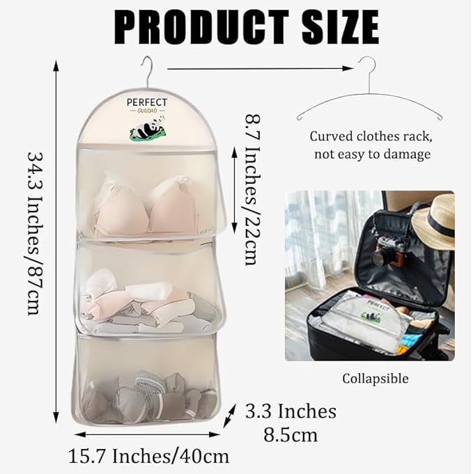 MIUPOO Multi Purpose Multi Layer Mesh Storage Hanging Bag, Hanging Storage