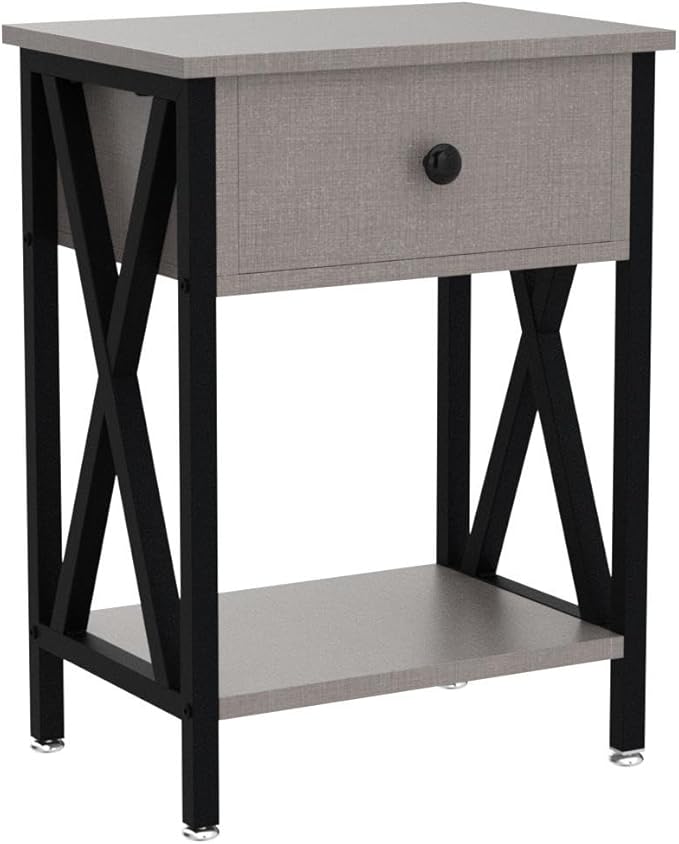 VECELO Nightstands Set of 2, Modern Bedside End Tables, Night Stands