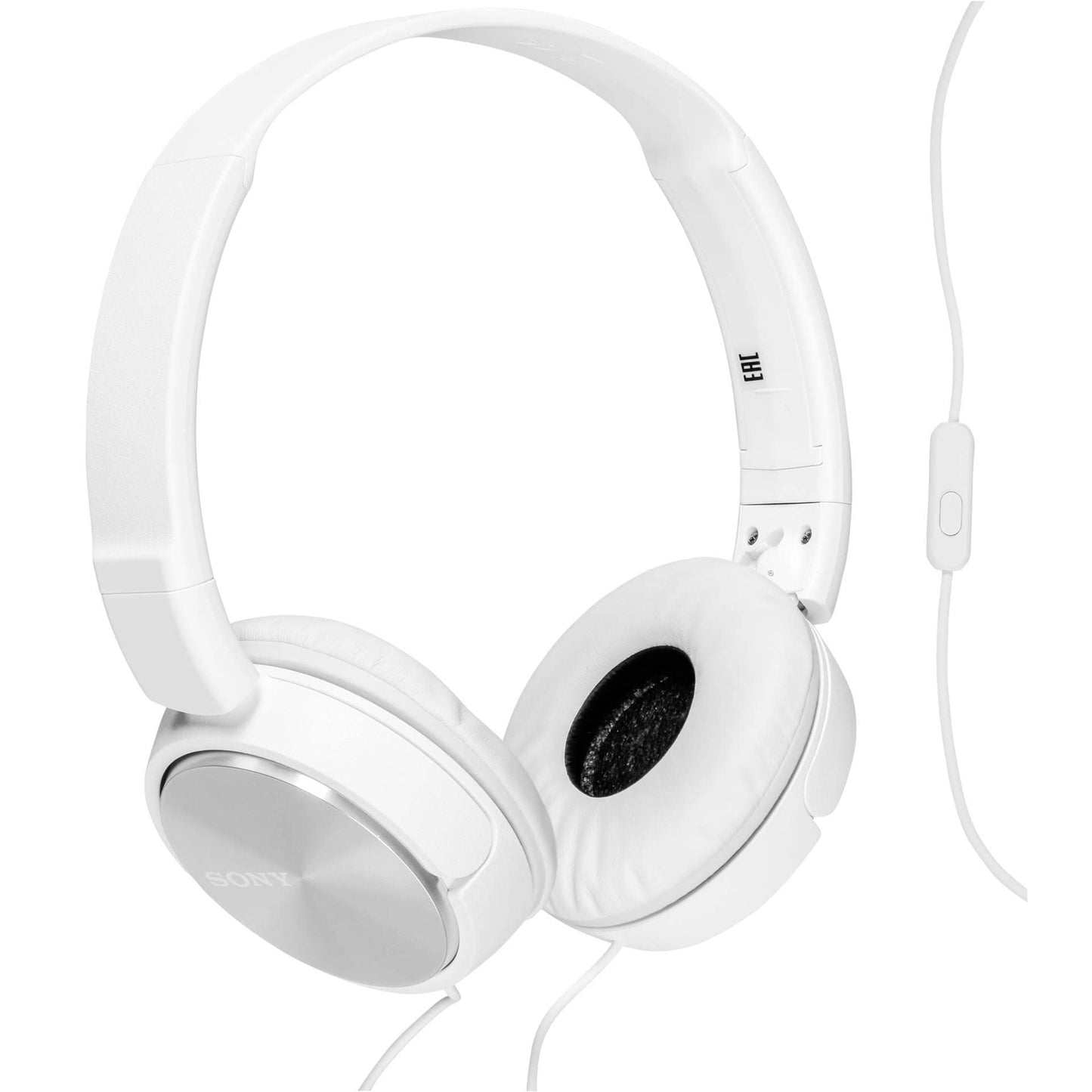 Sony Foldable Headphones with Smartphone Mic and Control - Metallic White