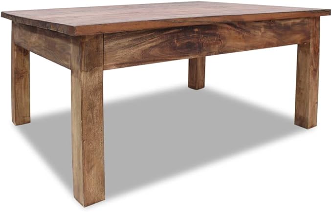 Wooden Coffee Table, Side Table Solid Reclaimed Wood 38.6"x28.7"x17.7" -AA