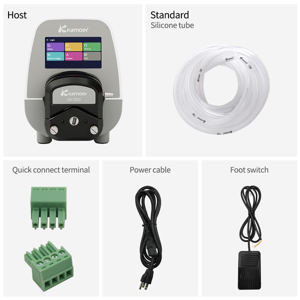 Kamoer UIP WIFI I intelligent high flow peristaltic pump stepper motor 100V-240VAC dosing pump 0.5-1500ml/min Supports variable speed operation