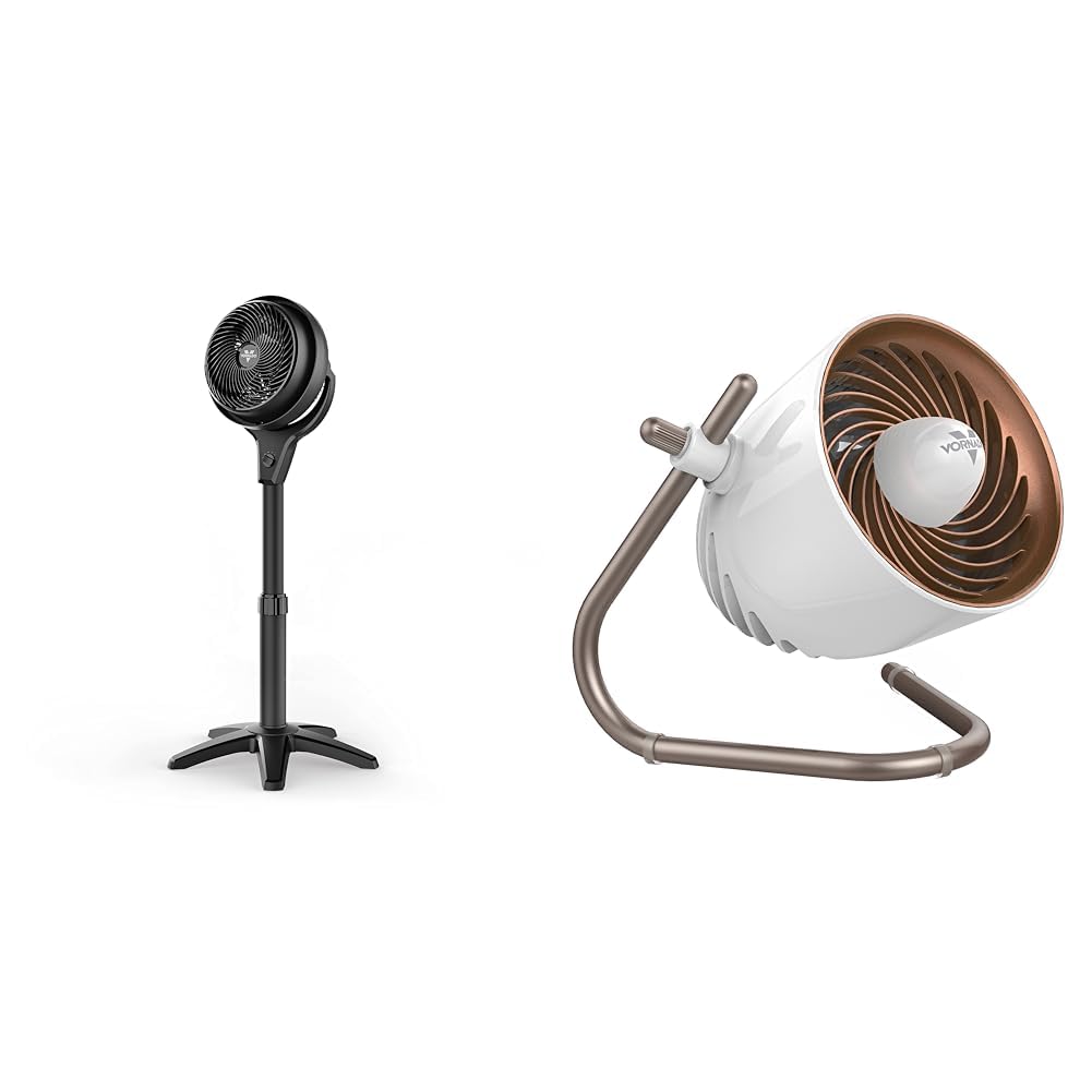 Vornado 602 Whole Room Air Circulator Pedestal Fan Bundle with Pivot Personal Air Circulator Fan