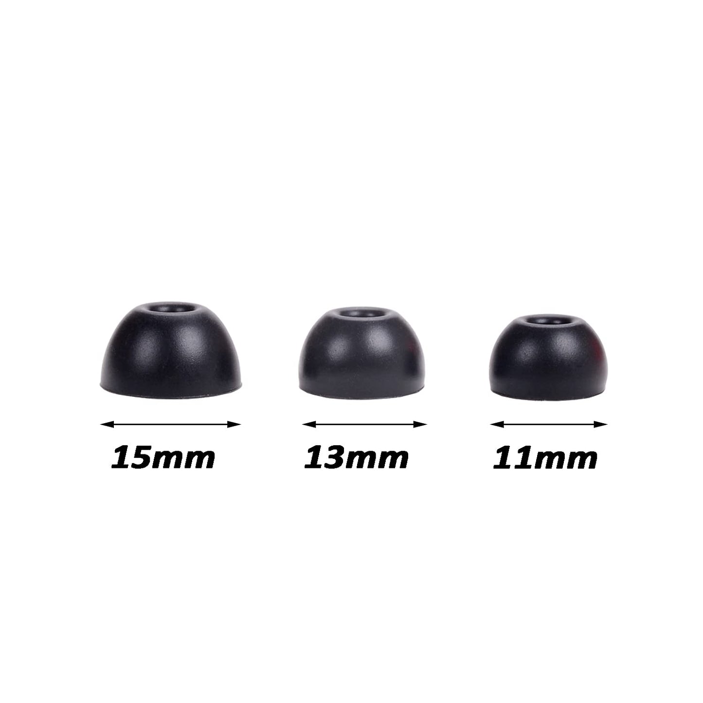 Replacement Silicone Tips Earbuds Buds Eartips Set for Beats Studio Buds Earphone Headphones,6 Pairs (Black)