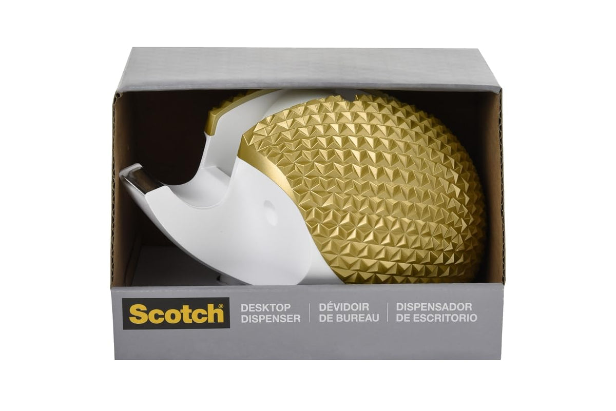 Scotch Desktop Tape Dispenser, Black, 2.7 in. x 2.7 in. x 6.4 in., 3 Tape Dispensers