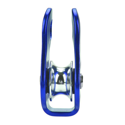 Omabeta Pulley, Heavy-Duty Aluminium Alloy Construction with Smooth Rotation, Single Rope Pulley Block, for Climbing and Hauling, Blue, for 8-12mm Rope