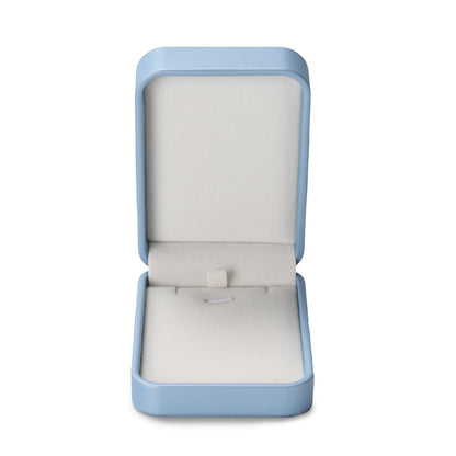 Papten PU Leather Necklace Box Velvet Interior Necklace Gift Box Jewelry Gift Pendant Box Necklace Case For Birthday, Proposal, Engagement, Wedding, Valentine's Day (Blue)