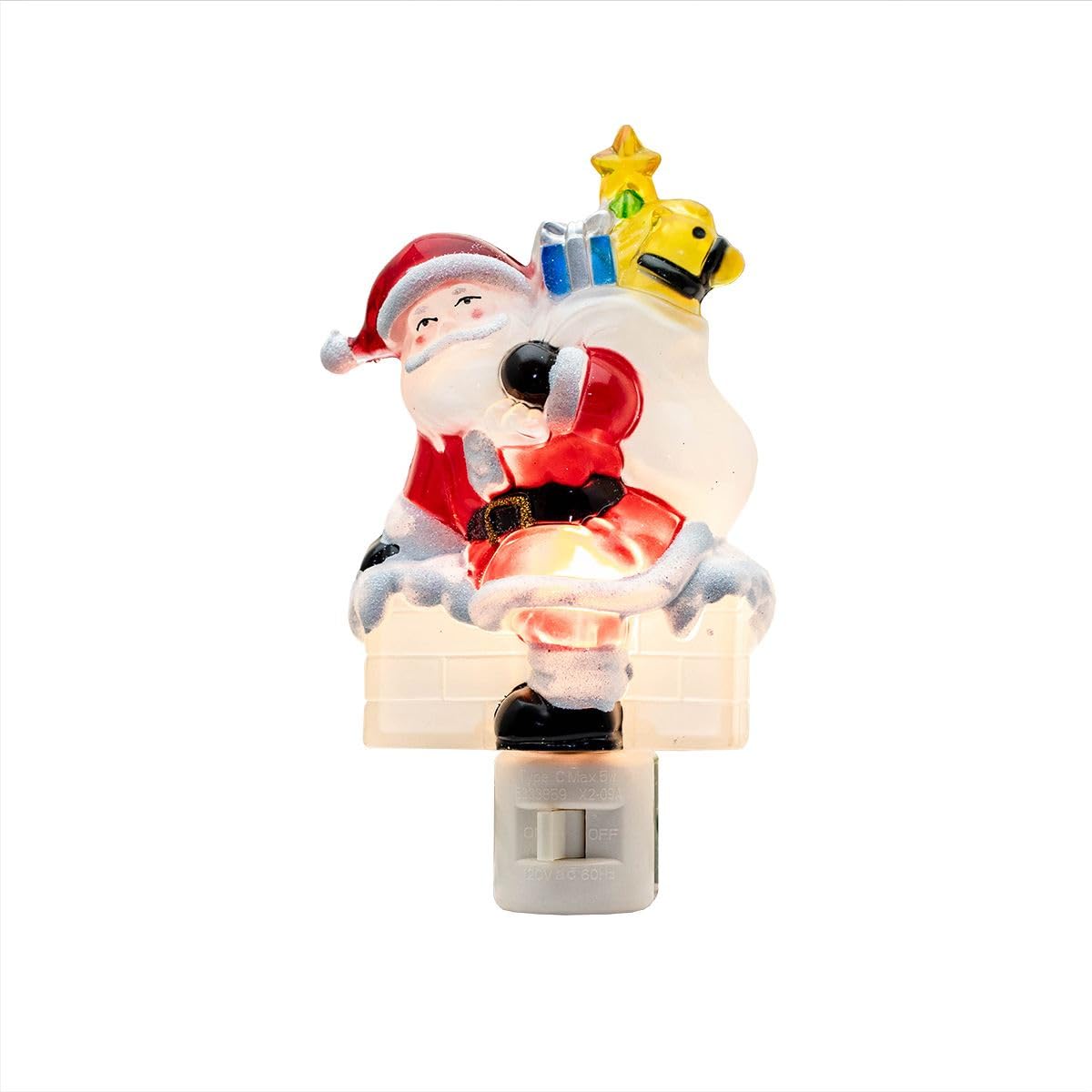 Novelty Lights LED Lamp Santa Claus Christmas Decoration Night Light with Swivel Plug