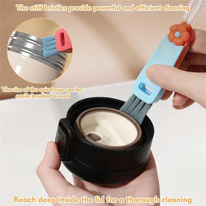3 in 1 Cup Lid Cleaning Brush, Portable Cup Cleaner Brush, 2024 New Water