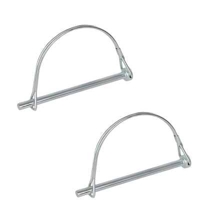 yolmooat 2Pack Premium Trailer Hitch Pin, Trailer Pin,Professional Trailer Coupler Pins for Farm,Trailer,Hitches,Lawn Use,Size 1/4" x 3.2"(6.3mm x 80mm)