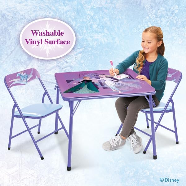 Disney Frozen Kids Folding Table & Chairs Set