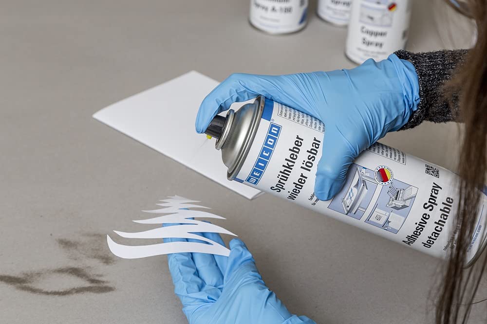 WEICON Adhesive Spray Detachable 500 ml, Non-Permanent for plotters, Cutting mats, Screen Printing & Stencils, Transparent