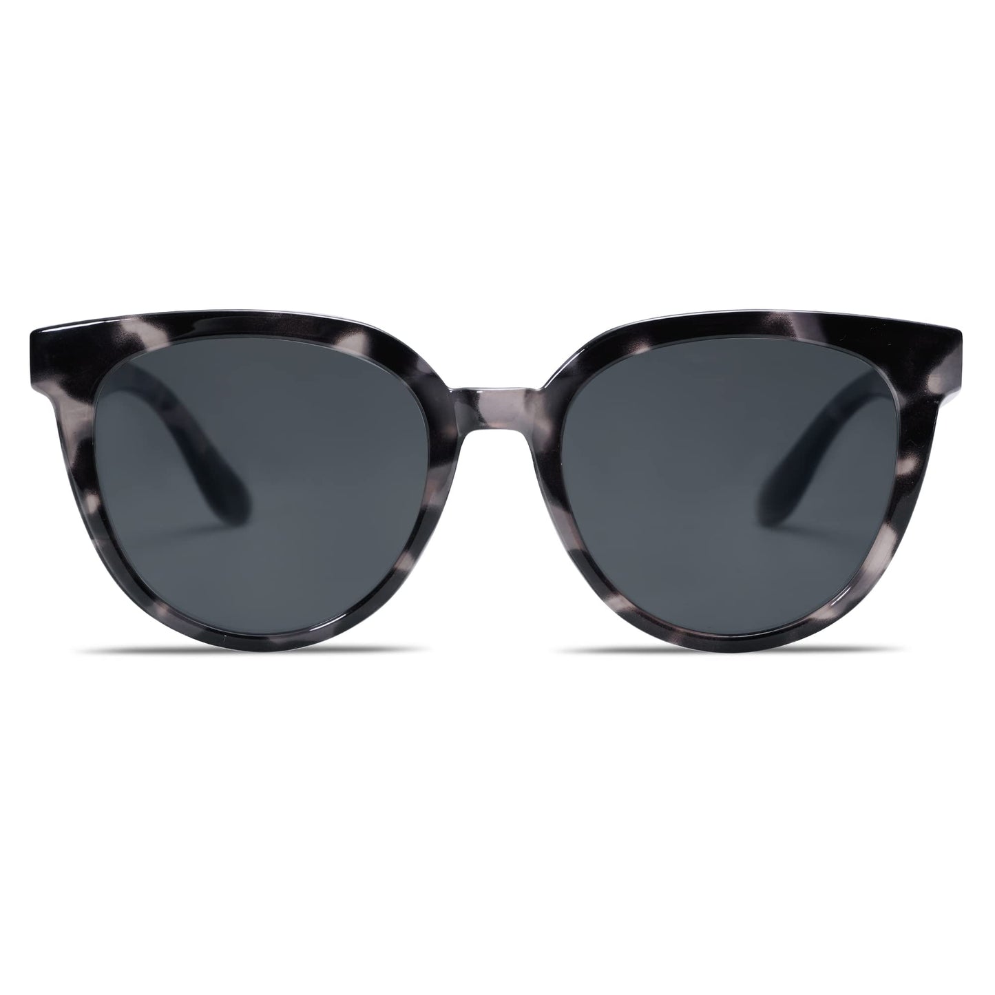 SOJOS Trendy Cat Eye Round Polarized Sunglasses for Women Fashion UV Protection Sunnies Sunglasses SJ2175