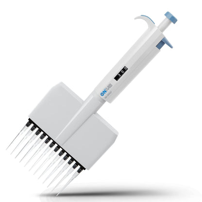 ONiLAB Lab Micropipette, Adjustable Volume 12-Channel Multichannel Pipettors, 50-300μl