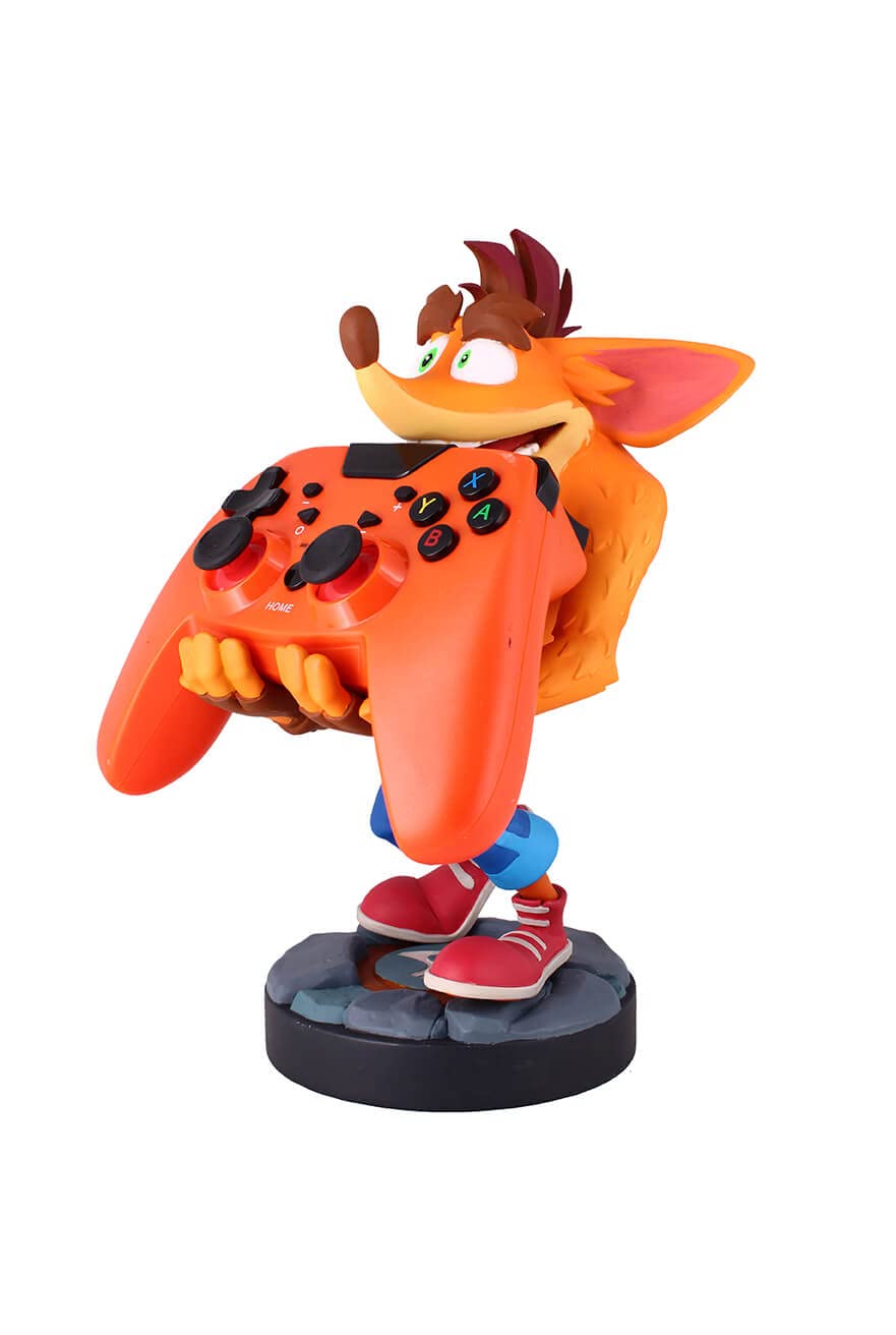 Exquisite Gaming: Crash Bandicoot 4 - Original Mobile Phone & Gaming Controller Holder, Device Stand, Cable Guys, Licensed Figure