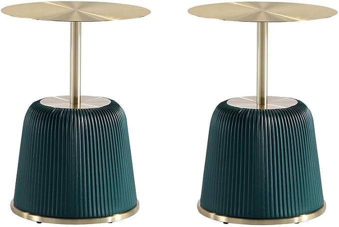 Manhattan Comfort Anderson Modern 15.75" Round End Tables 1.0