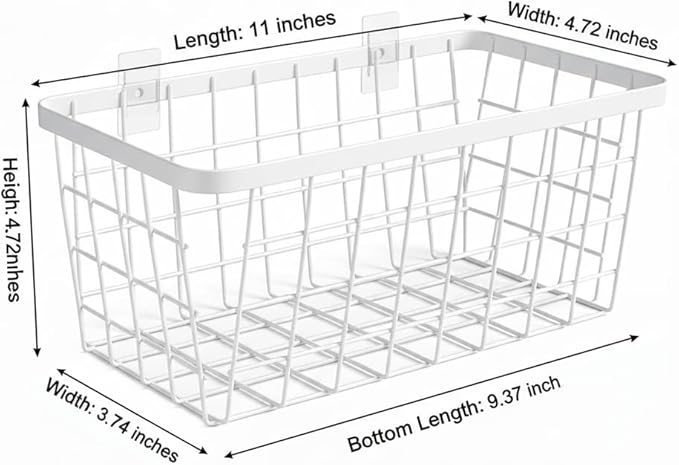 LeleCAT White Hanging Kitchen Baskets