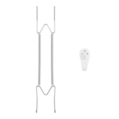 Bilillo Plate Hangers for The Wall, Suitable for 12-16 inch Decorative Plate, Stainless Steel Invisible Heavy Duty Wire Plate Holder with Wall Hooks, Plate Hangers for Displaying Plates, Silver