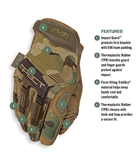 Mechanix Wear - M-Pact Multicam Gloves (Large, Camouflage)