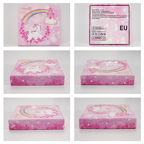 Lenski Gifts for Teenage Girls Birthday Presents, Bracelet Making Kit, Stocking Fillers Kids, Jewellery Making Kit, Unicorn Gifts for Girls Gifts for 5-13 Year Old, Arts and Crafts for Kids