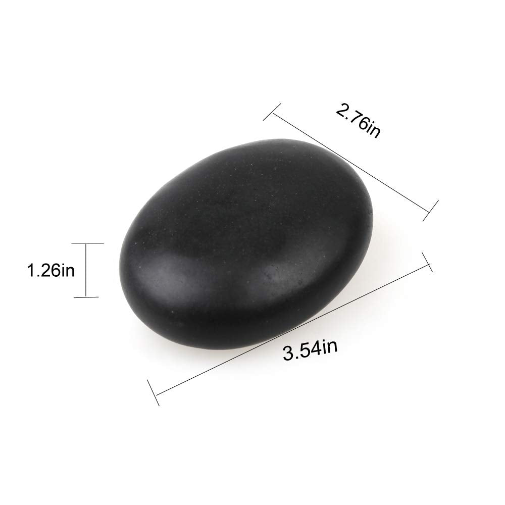 QYLHH 2 Pcs Large Hot Massage Stones Set Natural Basalt Warm Rocks Kit for Home Spa Massager
