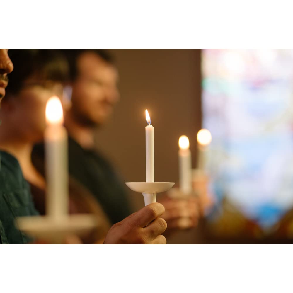 Concordia Supply Candlelight Service Reusable Plastic Candle Holders for Candlesticks - 50 Pcs. Protector for Church Vigils, Memorial, Congregational, & Christmas Eve Candles