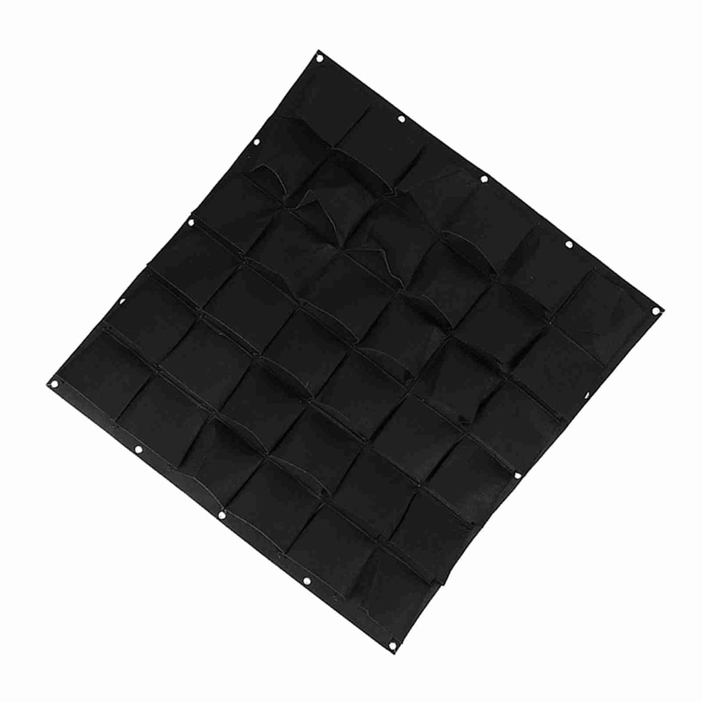LUCKDANO 36 Pocket Vertical Greening Wall Planter - Retro Black Hangable Multilayer Planting Bags - SpaceSaving and Suitable for Fruit and Vegetable Green Wall Decoration (Black)