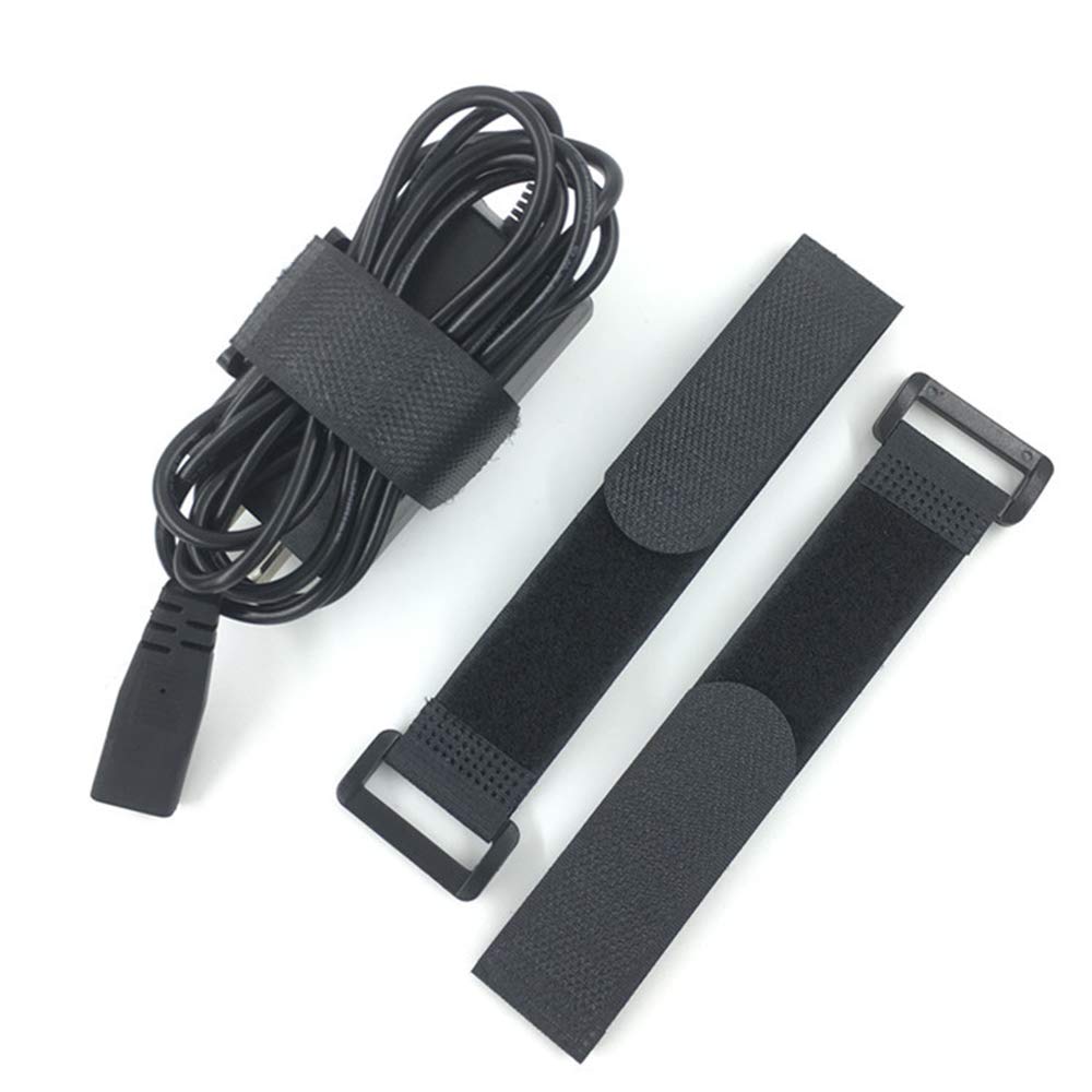 HUAPX Fastening Hook and Loop Cable Straps,10Pack Black Self-Adhesive Cable Ties,Nylon Securing Straps with Buckles,Adjustable and Reusable Cinch Straps for Cords Organized and Tidy(1" x 12")