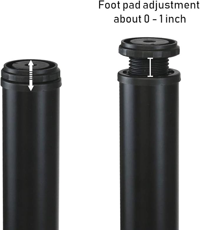 QLLY 12 Inch Adjustable Metal Coffee Table Legs, Heavy Duty Round Furniture Legs