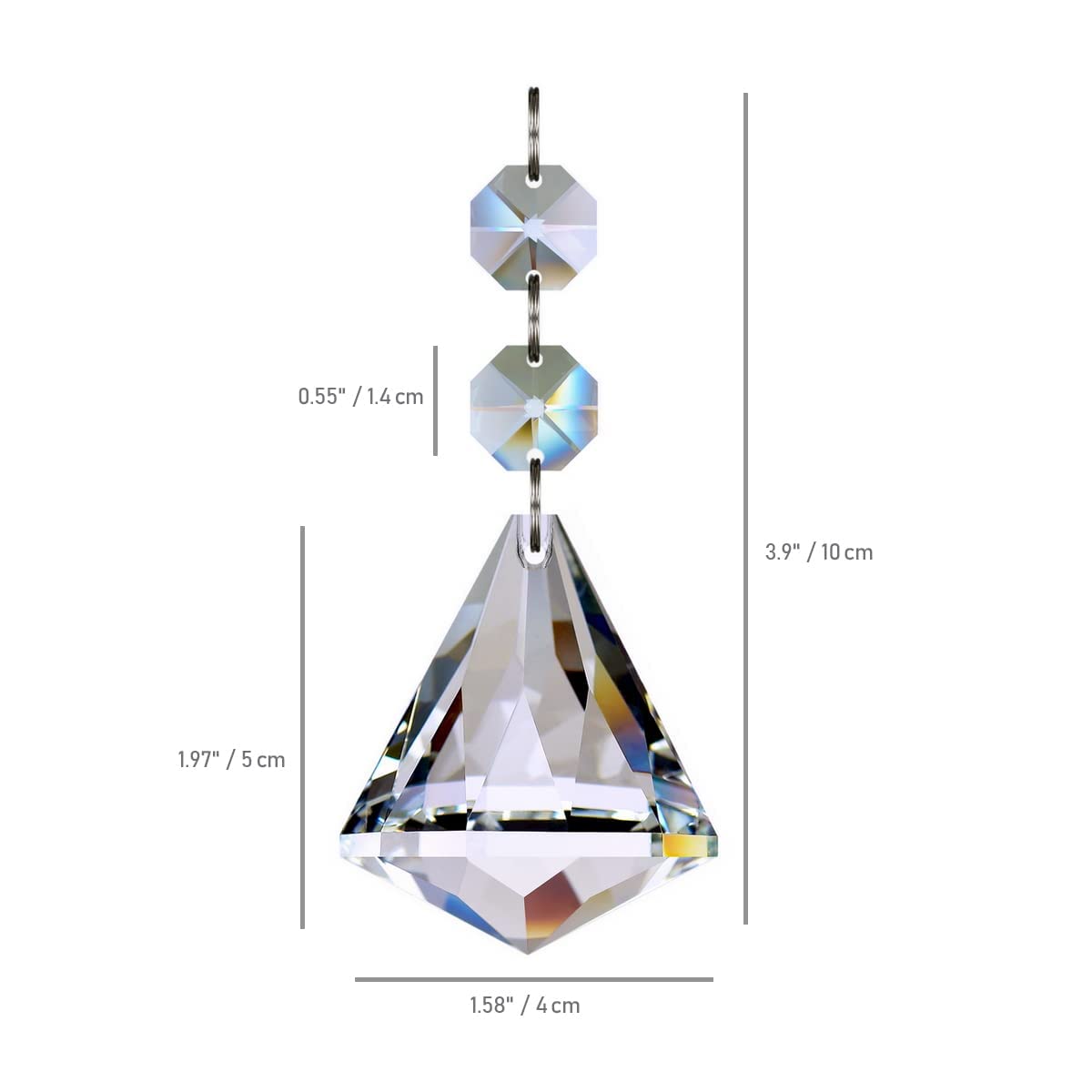 GOLDENHAITAI 10pcs Crystal Ball Prisms Chandelier Parts Pendant, Hanging Glass Crystals Suncatcher for Window Decoration Clear 40mm